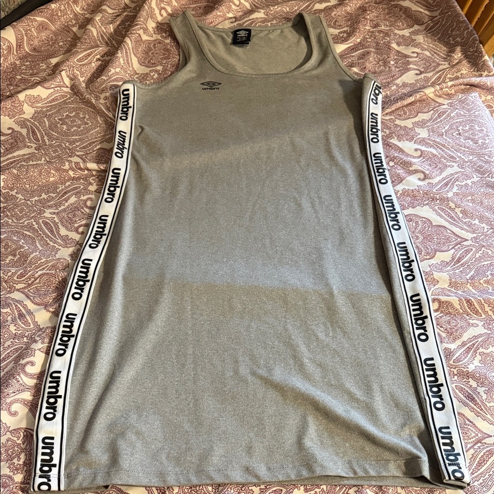 Umbro Gray Tank Dress with Black and White Accents